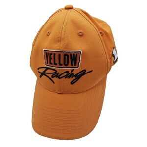 Yellow  Racing #1 Adjustable Cap Hat Orange Bulldawg Racing Apparel